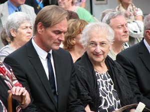 Chana Gildoni, Chair Person of the Israel former Leipziger organization with Leipzig mayor Burkhard Jung