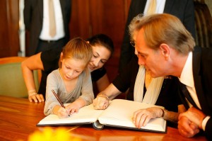 signing the Golden Book of the city of Leipzig